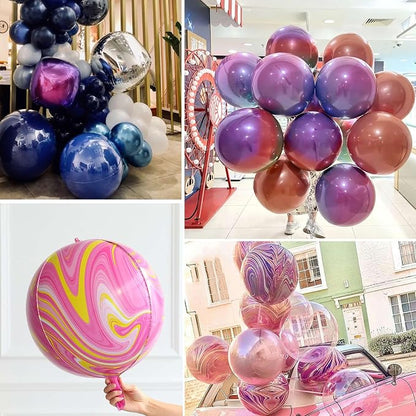 22 Inch Metallic Green Mylar Balloons, Large Giant Round 4D Foil Balloons - Image 5