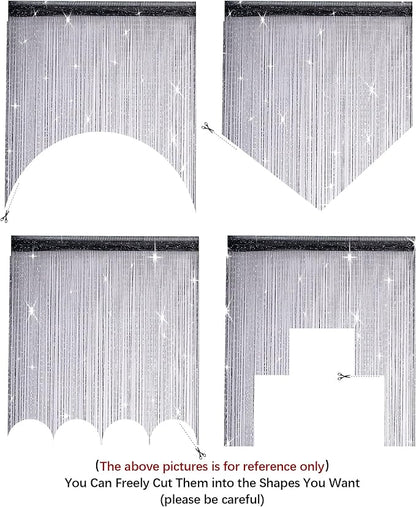 2 Pack 39 x 79 Inch Beaded Curtain String Door Curtains, Hippie Room Decor - Image 3