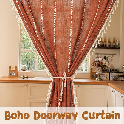 Sutuo Home Boho Sliding Door Curtains - Image 8