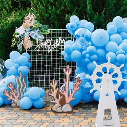 134Pcs Light Blue Balloons Different Sizes 5 10 12 18 Inch Light Blue Balloon - Image 6