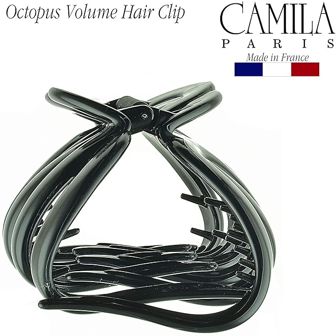 Camila Paris AD719 French Octopus Hair Clip, Large Hair Clips for Thick Hair, Girls Big Hair Claw Clip for Long Hair, Durable Jaw Hair Clips for Women for Thick Hair Strong No-Slip Grip Made in France