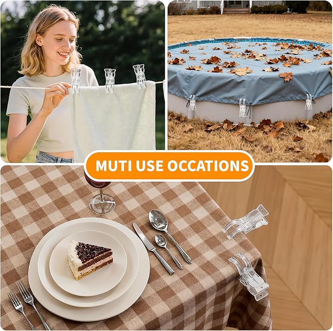 Muitcdo 10 Pack Balloon Arch Clips, Large Clear Spring Clamps - Image 5