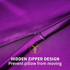 ZIMASILK 100% Pure Mulberry Silk Pillowcase for Hair and Skin Health,Soft and Smooth,Both Sides Premium Grade 6A Silk,600 Thread Count,with Hidden Zipper,1pc(Standard 20''x26'',Violet)