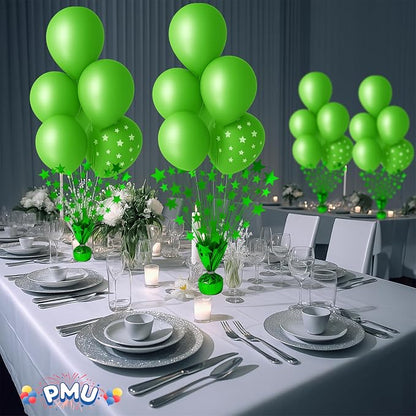 PMU 3 Pack Bursting Star Metallic Foil Spray Centerpiece- Green Balloon Weights - Image 2