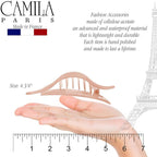 Camila Paris CP2399 French Hair Clips, Large Side Slide Hair Clips for Long Curly Wavy Hair, Strong Hold No Slip Grip, Girls Hair Claw Clips for Women, Styling Girls Hair Accessories, Made In France