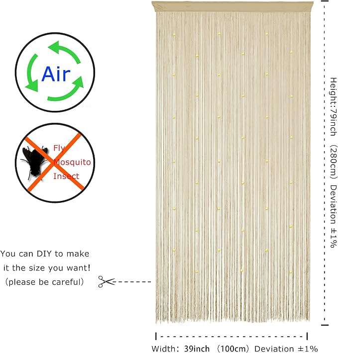 Beaded Curtain Door String Curtains - Image 4