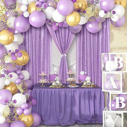 Baby Blue Sequin Backdrop Curtains-2 Panels 3FTx8FT Light Blue Backdrop - Image 6