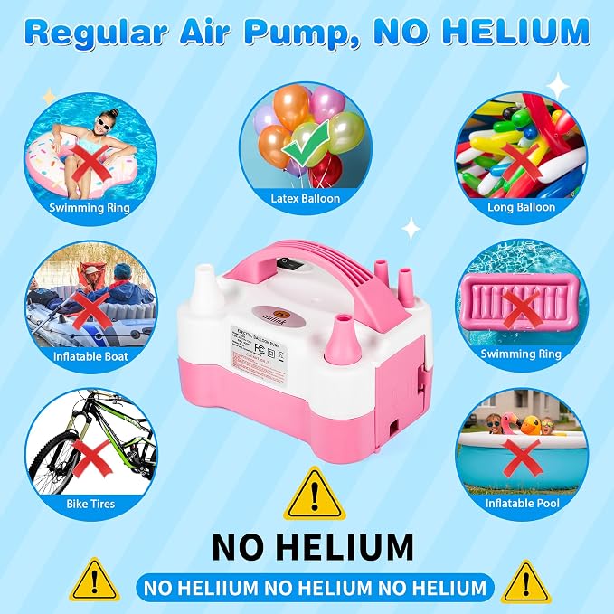 Electric Balloon Pump, Portable Electric Balloon Blower Machine Balloon Air - Image 4
