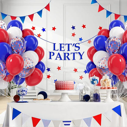 BAUANOOY Red White and Blue Balloons - Image 4