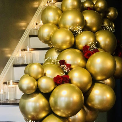Voircoloria 130pcs Metallic Gold Balloons Arch Kit, 18 12 10 5 Inch | - Image 5