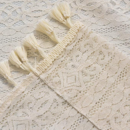 Sutuo Home Boho Sheer Curtain Valance Crochet Lace - Image 3