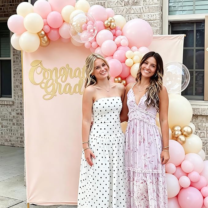 Pastel Pink and Yellow Balloon Arch Kit - Image 4