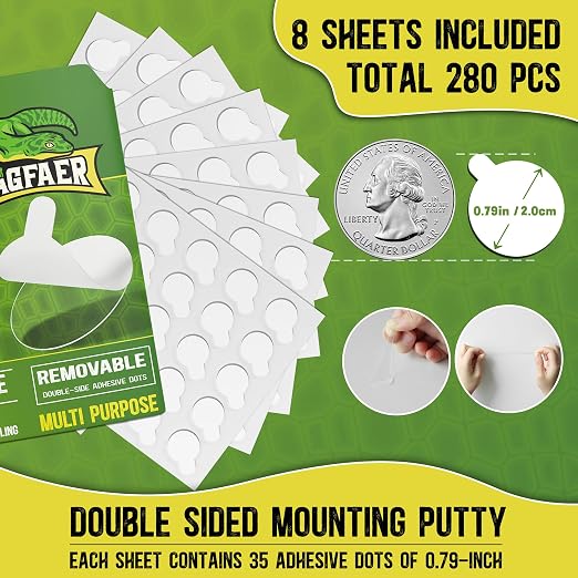 280 Pcs Double Sided Adhesive Dots, 0.79" Clear Removable Sticky Adhesive - Image 2