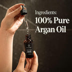 Black Wolf Sonic Scalp Head Massager & 100% Pure Argan Oil Bundle - Hair Care Products for Healthy Looking Hair & Scalp - Men's Shower & Bathroom Essentials Set