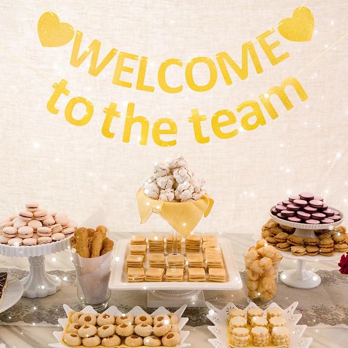 Pre-Strung Glitter Welcome to the Team Banner Welcome Banner Welcome Decorations - Image 4