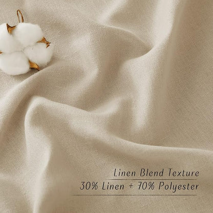 NICETOWN Rustic Linen 96 inch Long Curtains - Image 7