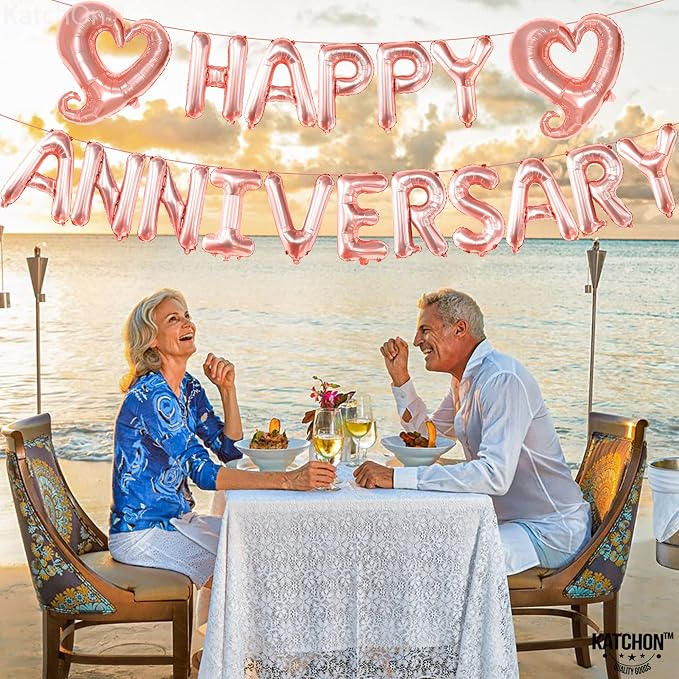 KatchOn Rose Gold Anniversary Balloons - Image 7