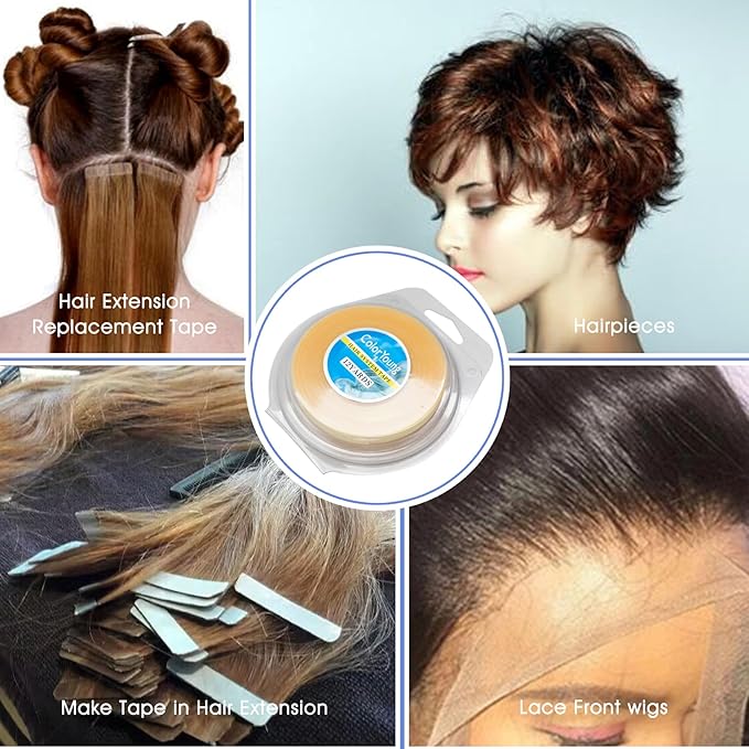 5/16" (0.8cm) * 12 Yards Double Sided Hair Extension Tape Roll for Tape in Hair Extension