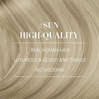 YoungSee Blonde Hair Extensions Clip ins Ombre Ash Blonde Mix Platinum Blond Clip in Hair Extensions Real Human Hair Balayage Clip in Hair Extension Human Hair for Natural Look 7pcs 120g 20inch
