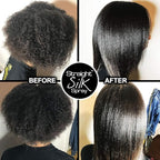 Straight Silk Spray with Moroccan Argan Oil | Hair Straightening Protector & Detangler | Alcohol-Free | Heat Protectant up to 450°F | Flat-Iron | Blow-Dry | Unscented | Hair Spray | MADE IN USA (64oz)