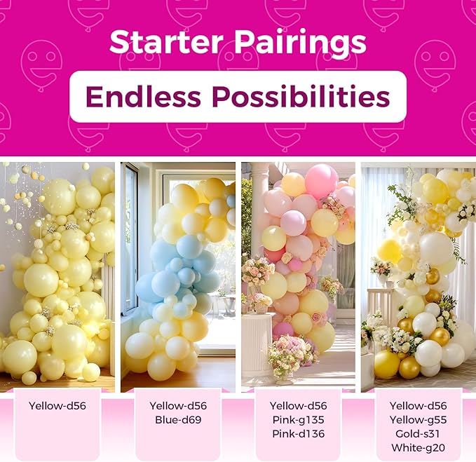 Bezente Pastel Yellow Latex Matte Party Balloons 150 Pack 5 inch Small | Light - Image 4