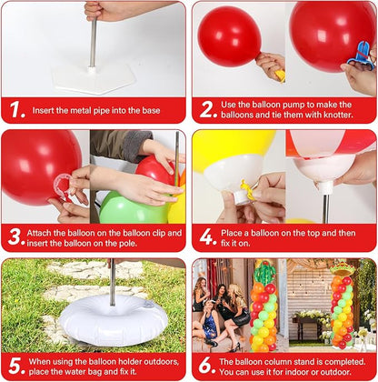 2 Sets Mexican Fiesta Balloon Column Stand Kit - Image 4