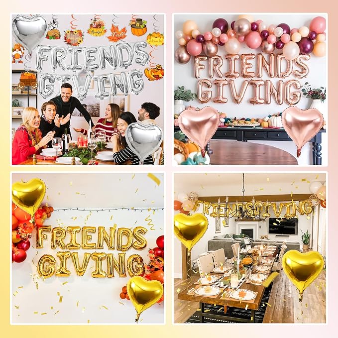Jobkoo Friendsgiving Balloons Friends Giving Party Decorations 16 Inches Tall - Image 7