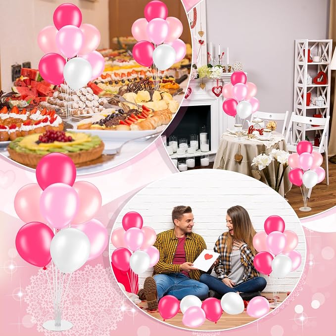 Gejoy 4 Set Pink Balloon Stand Kits - Image 3