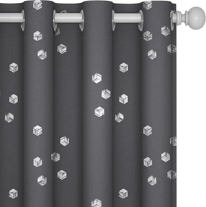 Deconovo Blackout Curtains, Dark Grey Thermal Insulated Grommet Drapes by Unknown
