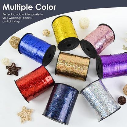 Black Curling Ribbon 500 Yard, Shiny Metallic String - Image 5