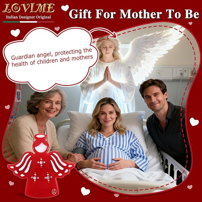Unique Gifts for Single Mom, New Mom Birthday Gifts from Husband Daughter Son Friend, Thanksgiving Inspirational Gifts for Women "Guardian Angel" Hair Clip, Christmas Christian Gifts With Gift Box