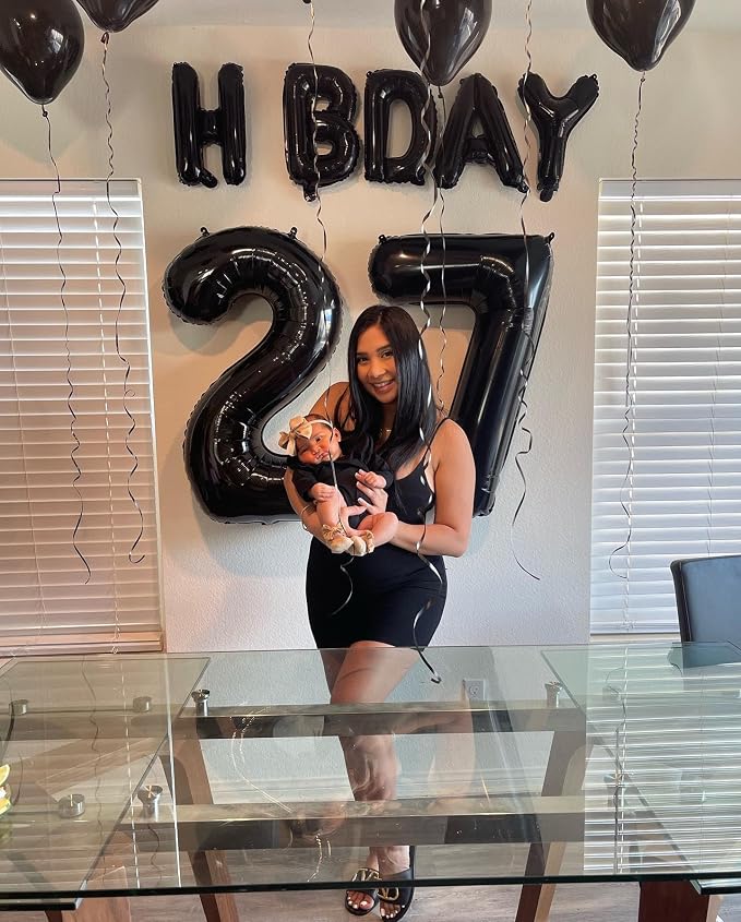Black Number 7 Balloon 40 Inch - Image 3
