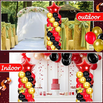 Gejoy Red Black Gold Balloons Column Stand Kit Adjustable Tower Stand from 1.4 - Image 7