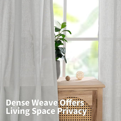 YoungsTex 90 Inches Length Linen Curtains - Image 4