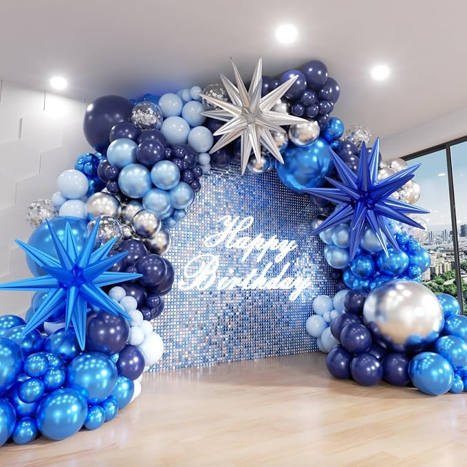Blue Balloon Arch Kit by ADOINBY