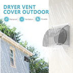 6 Inch Exhaust Vent Cover, HG Power Stainless Steel Dryer Vent Cover Outside with Removable Screen & Cushioned Non Return Flap, Air Wall Vent for House, AC, Opening Diameter: 5.7"(Silver)