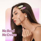 8 Pcs No bend Hair Clips No Crease Makeup Hair Clip Duckbill Clip No Dent Creaseless Alligator Hair Barrettes for Salon Hairstyle Women Girls Makeup Accessories (Acrylic Resin-PinkPink)