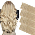 GOO GOO Invisi Edge Tape in Hair Extensions Human Hair, 18ET90A Natural Blonde Balayage 20pcs 12inch 40g, Virgin Remy Hair, Seamless Injected Tape, Natural Look