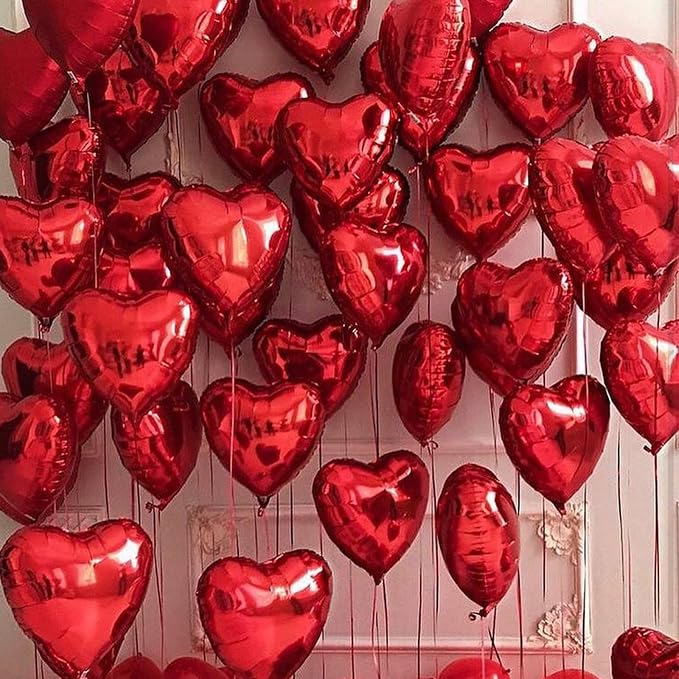 Red Heart Balloons, 18Inch Helium Polyester Film Balloon - Image 6