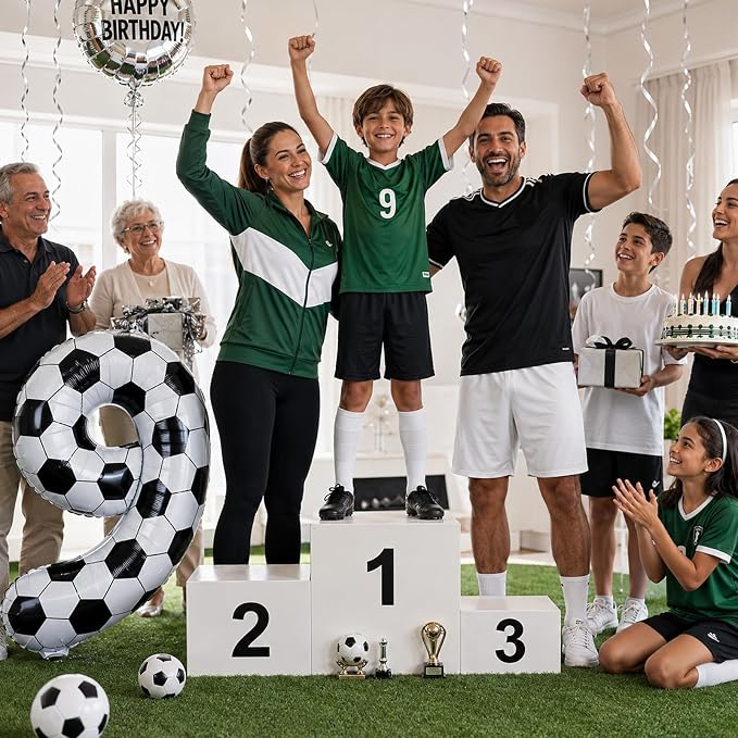 Big Soccer 9 Balloons, 9th Birthday Decorations - Image 6