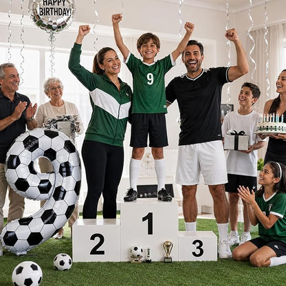 Big Soccer 9 Balloons, 9th Birthday Decorations - Image 6