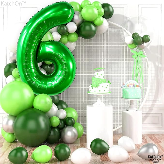 KatchOn Giant Dark Green Number 6 Balloon - Image 5