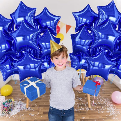 Biapian Blue Star Foil Balloons, 18 Inch Aluminum Balloon - Image 7