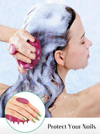 HEETA Scalp Massager Hair Growth 2-Pack, Soft Silicone Scalp Scrubber Shampoo Brush for Exfoliation Dandruff Removal Head Massage Stress Relax, Wet & Dry Use for Women Men Thick Thin Curly Hair Care