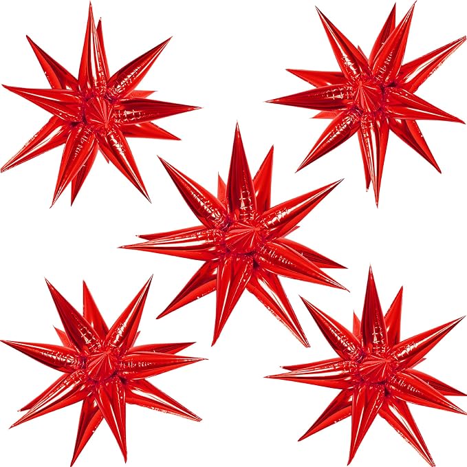 ZAKVOOR 60 Pcs Star Balloons 12 Spike Foil Explosion Party Decoration Balloons by ZAKVOOR