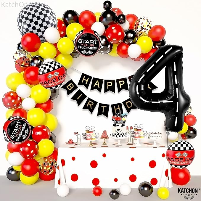 KatchOn Construction 4 Balloon 40 Inch, 4 Birthday Decorations | Construction - Image 5