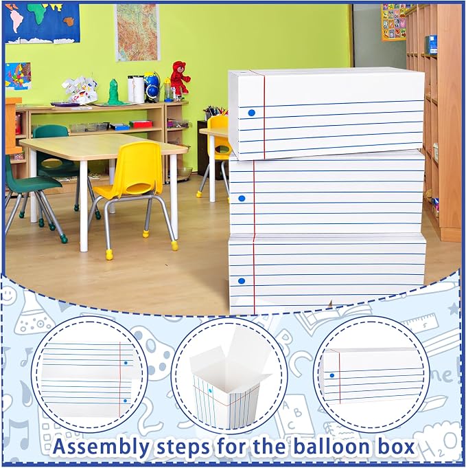 Denylo pro 3 Pcs Back to School Balloon Box Decoration Sets Composition Balloon - Image 3