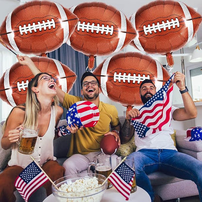 12 Pcs Football Balloons, 18 Inch Football Foil Balloons, Football Party - Image 3