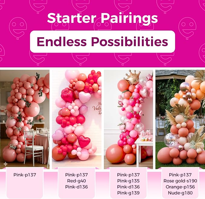 Bezente Dusty Pink Giant Latex Round Balloons 36 Inch 8 Pack | Rose Pink Large - Image 4