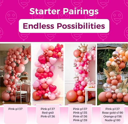 Bezente Dusty Pink Latex Party Balloons 100 Pack 12 inch | Blush Rose Pink - Image 4